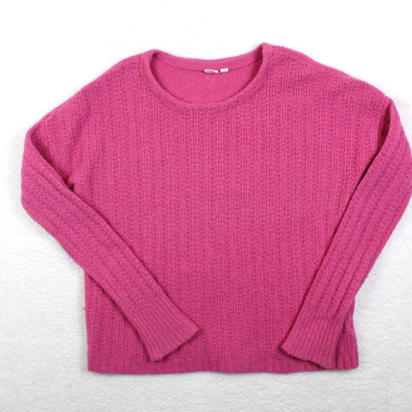 GAP Soft Alpaca Blend Knit Sweater Womens Medium Pink Cozy Y2K Classic - Picture 5 of 6